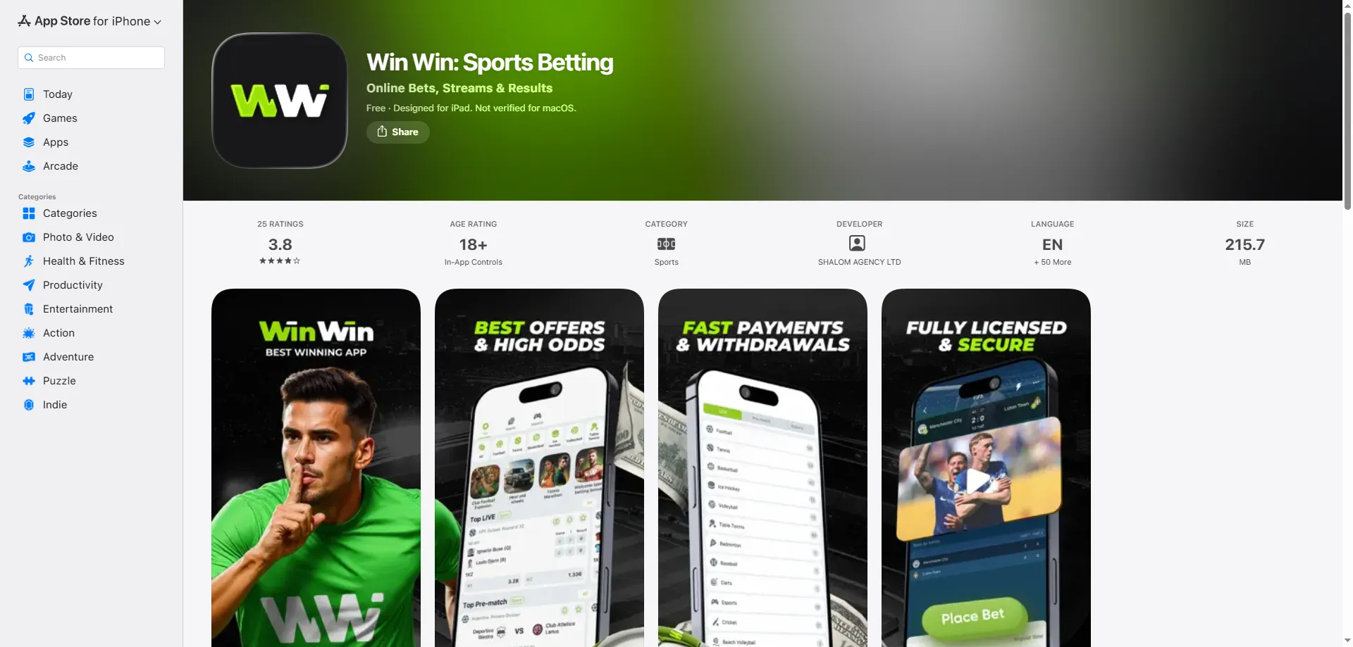 T&eacute;l&eacute;charger WinWin Bet app Android APK et iOS en C&ocirc;te d'Ivoire